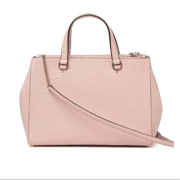Kaye spade loden bristol drive ostrich emb leather